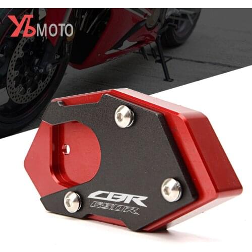 CNC Aluminum Motorcycle Side Stand Pad Enlargement Plate Kickstand Extension for HONDA CBR650R CBR650 R CB650R CB650 R 2019 2020