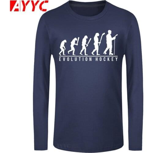 AYYC long sleeve tee Boys&Girls Evolution Of Ice Hockeyer T-shirt Children Summer Casual T shirt Kids Tops Tees Baby Clothes