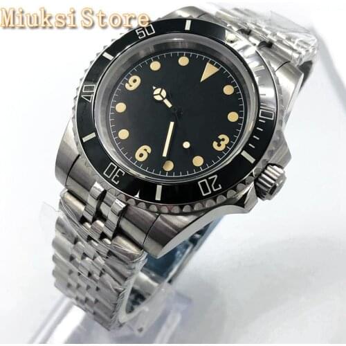 Bliger mens top brand 40mm silver case sapphire glass ceramic bezel stainless steel waterproof mens luxury automatic watch