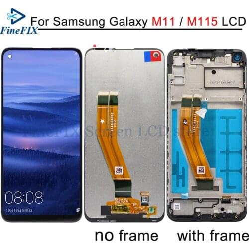 For Samsung Galaxy M11 SM-M115F SM-M115F/DSN LCD Display Touch Screen Digitizer Assembly Replace 6.22'' For Samsung M11 lcd