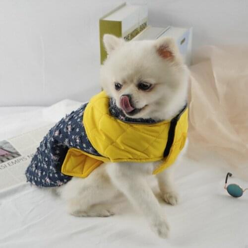 Reversible Dog Coat Jacket Puppy Outfit Poodle Pomeranian Schnauzer Corgi Samoyed Golden Retriever Clothing Dog Clothes Winter