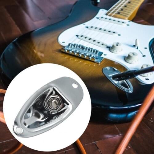 Electric Guitar Jack Plate Boat Shape Accessories Metal Acoustic Guitar Output Input Jack Socket Music Instrument Accessory