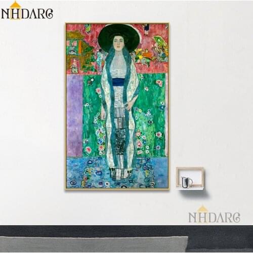 Adele Bloch Bauer II by Artist Gustav Klimt Classic Artwork Canvas Art Painting Poster And Prints Wall Picture for Home Decor