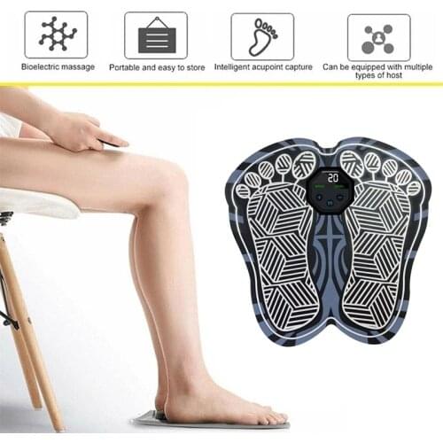 Portable Electric Foot Massage Mat Muscle Foot Stimulator Massager Folding Improve Blood Circulation Relieve Pain Health Care