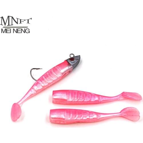 MNFT 3Pcs Soft Fishing Lure Wobbler Bait 15g/10cm 26g/12cm Lead Head Jig Fish Two-tone Jigging Soft Bait