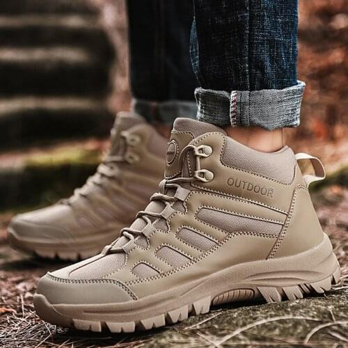 Plus Size 39-49 Male Desert Boots Outdoor Military Boots Quality Special Force Tactical Desert Boots Combat Ankle Boots 2021