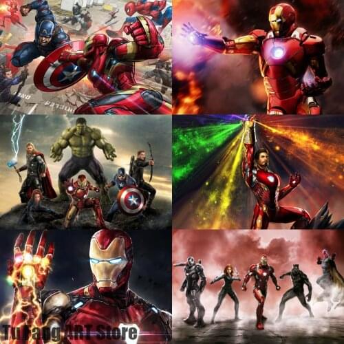 Iron Man Marvel Superhero Movie Wall Art Canvas Painting Nordic Posters and Prints Pictures for Living Kids Home Decoration