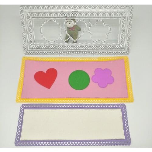 New 4-layer rectangular hollow photo frame metal cutting mold for scrapbooking engraving stamp paper card photo album decoration