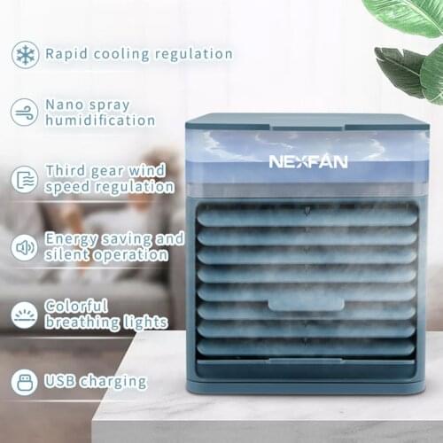 Portable air conditioner UV-C air cooler ultra evaporative conditioning humidifier purifier usb desktop nexfan fan blower air