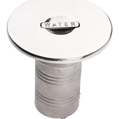 Practical Boat Deck Fill Filler Keyless Cap 1-1/2 Inch (38mm) 316 Stainless Steel