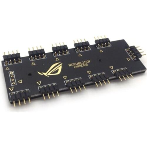 10 Way 4Pin PWM PC Fan Hub Power Cable Extender Adapter SATA 1 to 10 Multi Way Splitter Controller 12V 3pin 4pin