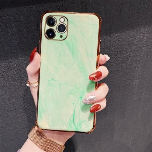 Luxury Plating Marble Silicone Phone Case For iPhone 11 Pro Max XSmax XR XS 8 7 Plus Shockproof Protection Cover