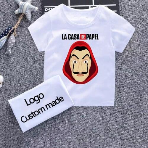 Boys Short Sleeve Tops La Casa De Papel Printing Toddler Girl Summer T Shirt New Fashion 2020 Sport T-shirts Kids Baby Shirts