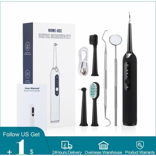 High Frequency Vibration Sonic Dental Scaler Tooth Calculus Tartar Remover Smoke Stains Plaque Teeth Whitening with Mouth Mirror