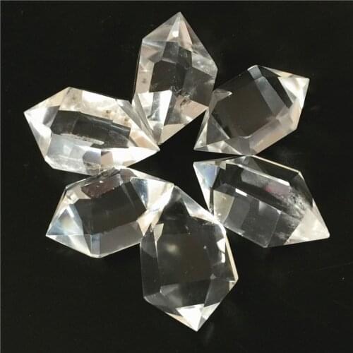 1PC Natural Crystal Quartz Point Double Pointed Mineral Great for Meditation Positive Healing Home Decoration Chakra Reiki Stone