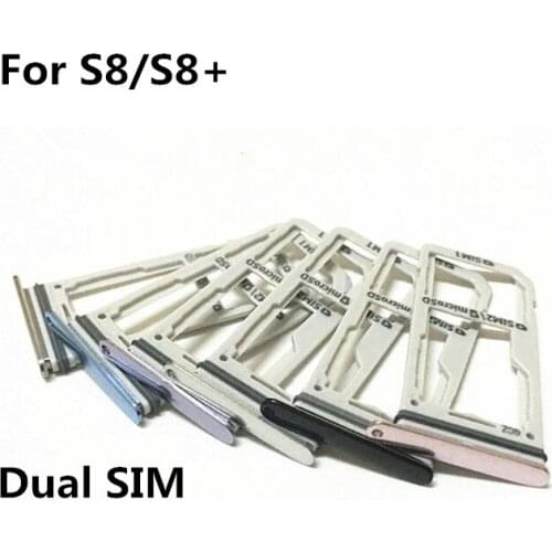 10PCS/Lot For Samsung Galaxy S8 G950/S8 Plus G955 Dual SIM Card Holder Adapter with Micro SD Card Holder Slot Tray