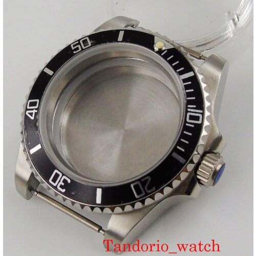 40mm bliger mens watch case fit NH35 NH36 automatic movement sapphire crystal without Cyclops alloy bezel insert 3 models