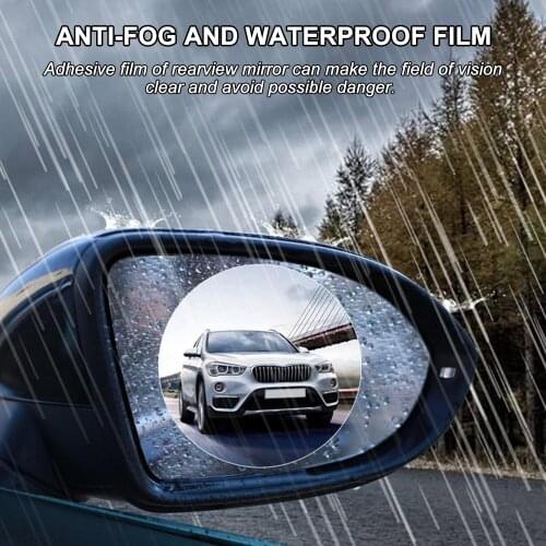 6pcs Car Rearview Mirror Protective Car Sticker Car Mirror Window Clear Film Anti Fog Film Auto Accessories Waterproof Rainproof