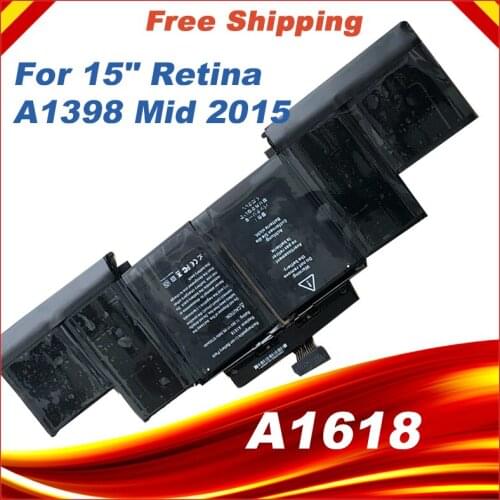 New 99.5Wh 11.36V A1618 A1398 Battery For Apple MacBook Pro Retina 15'' 15.4" Inch 2015 Year 020-00079 MJLQ2LL/A MJLT2LL/A