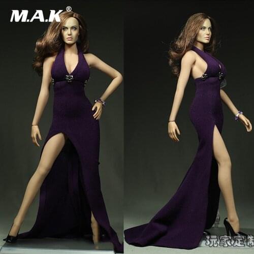 Custom 1:6 Scale (Fatal Roland) Female Clothes Long Dress For 12" Phicen Female Large Bust Bodies Accessory