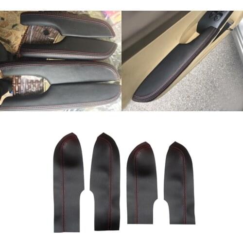 For Honda Civic 8th Gen Sedan 2006 2007 2008 2009 2010 2011 4PCS Car Microfiber Leather Interior Door Armrest Panel Cover Trim