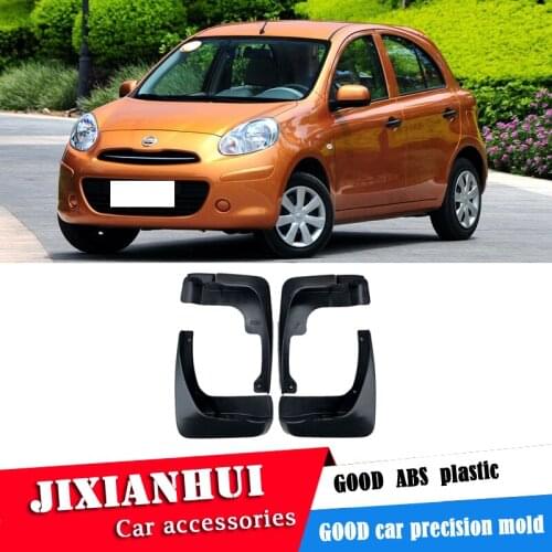 For Nissan March 2011-2015 Mudflaps Splash Guards Front With the color and rear Mud Flap Mudguards Fender Modified special