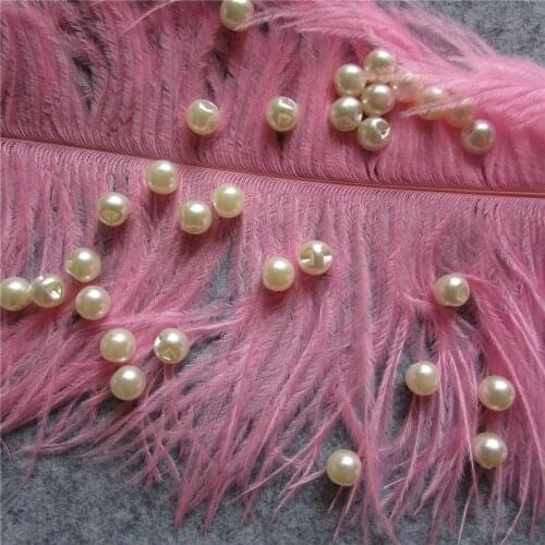 Ivory white rim hole imitation pearl 10mm round beads ladies clothing accessories decoration non-fading handmade materials