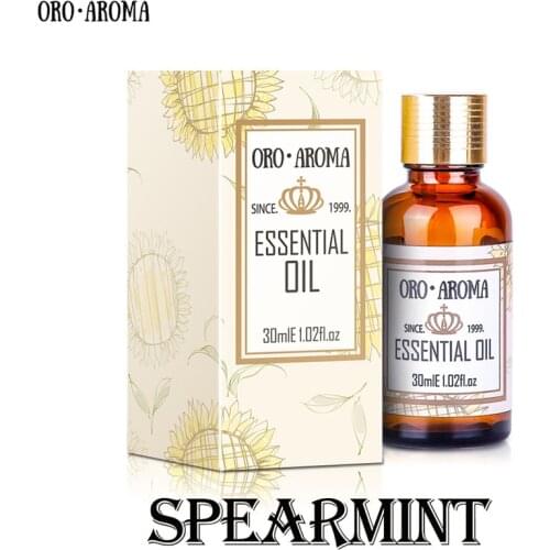 Famous brand oroaroma natural Spearmint oil Soothing mood, slowing headache, refreshing. Spearmint essential oil