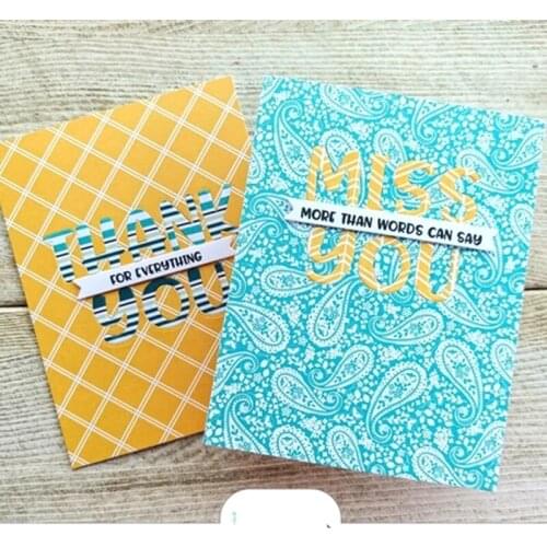 JMCRAFT 2021 Miss You English Alphabet #3 Metal Cutting Dies DIY Scrapbook Handmade Paper Craft Metal Steel Template Dies