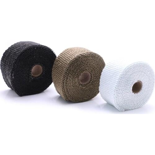 Motorcycle Gold White Black Exhaust Pipe Anti-heat Cloth Universal Motorbike Scooter Motor Exhaust Pipe Hot Insulation Wrap Roll
