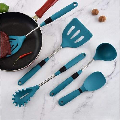 Multifunction Food Grade Silicone Cooking Tool Sets Kitchen Necessary Shovel Spoon Silicagel Kitchenware Household Accessories