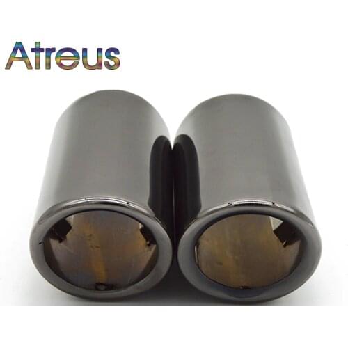Atreus Car Stainless steel Exhaust Tip Muffler Pipe Cover For Audi A4 B8 A3 A5 Accessories For Audi A6 C6 Q5 Q7 Q3 A1 Sline