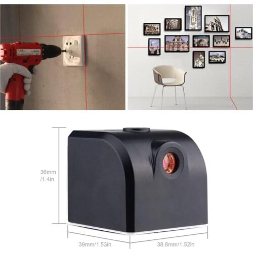 Cross Red Laser Levels Meter 2 line 1 point Measuring Range 650nm Self-Leveling Vertical and Horizontal Line Portable Mini 6