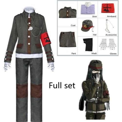 Anime Danganronpa V3: Killing Harmony Korekiyo Shinguji Cosplay Costume Outfit School Uniform Korekiyo Shinguji Cosplay Wig Hair