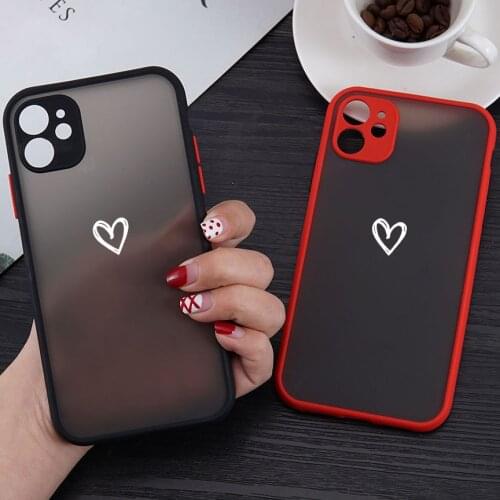 JAMULAR Pink Heart Circle Phone Case For iPhone 12 mini 7 11 Pro XR XS MAX X 8 SE 2020 6 Plus Fashion Silicone Hard Cover Fundas