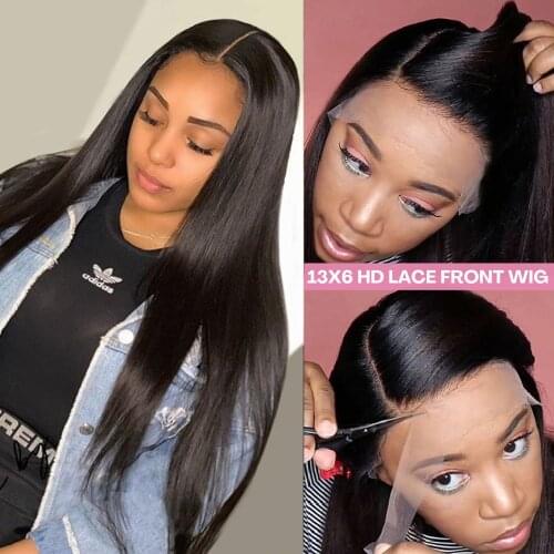Sapphire Long Lace Frontal Wig 13X6 Straight Lace Front Human Hair Wig 5x5 4X4 Closure Lace Wig Transparent Lace Frontal Wigs
