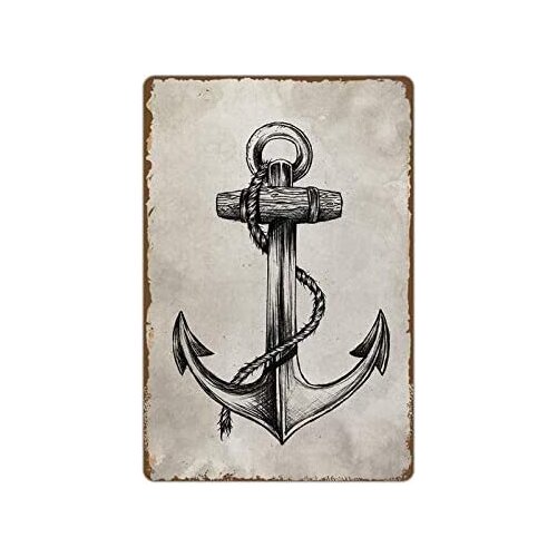 Sailor Vintage Style Metal Sign Iron Painting for Indoor & Outdoor Home Bar Coffee Kitchen Wall Decor 8 X 12 Inch