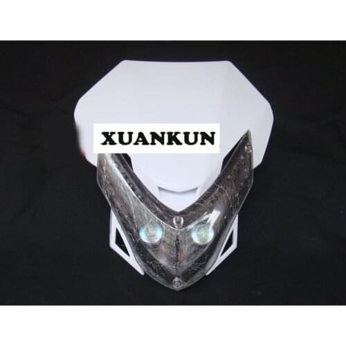 XUANKUN LED Headlamps Headlights Mounted Motocross Grimace Lamp Headlights With LED Turn Signal Lamp Headlight Hood