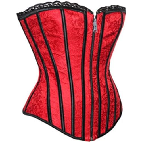 Instyles womens cheap red Stripe Women Overbust Corstes