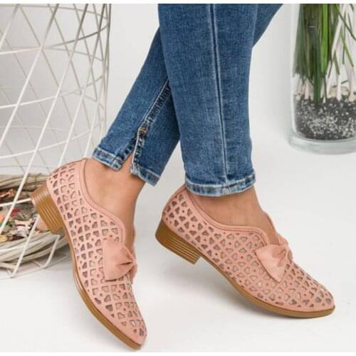 2021 New Fashion Bowtie Pointed Toe Women Flats Spring Work Shoes For Woman Platform Slip On Black Loafers Leather Drop shipping