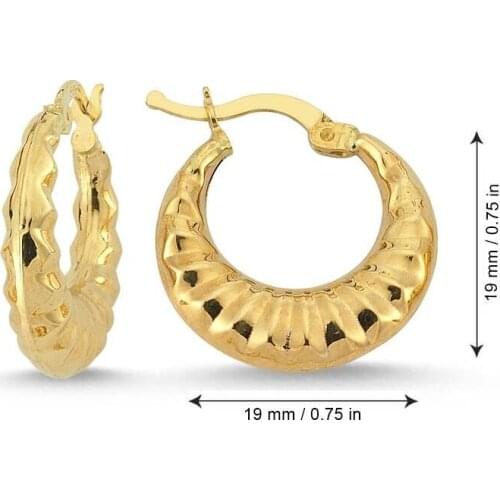 Gold ring earrings 1.9 cm 14 gauge Handy Custom Craftsmanship Gift Gold Earrings Design On Special Occasions