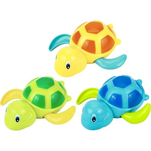 1PC Cute Cartoon Animal Swim Baby Bath Toy Turtle Tortoise Kids Beach Water Toy Chain Clockwork Shower Toys for Girls Boys