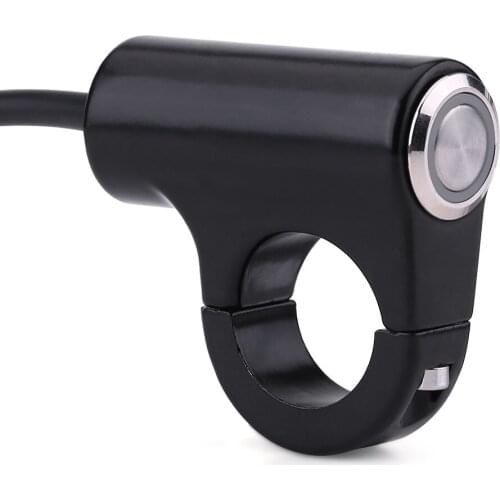 22mm Motorcycle Handlebar Mount Switch Push Button Headlight Brake Fog Lights ON/OFF Model A Aluminum Alloy Push Button Switch
