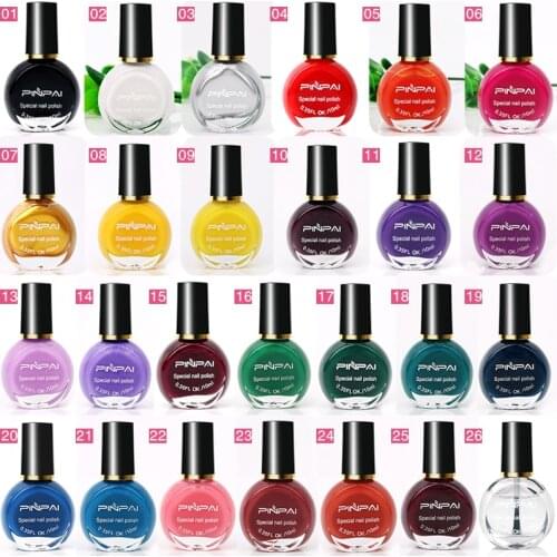 26 Color Nail Gel LED UV Gel Nail Polishes Nail Stamping Polish for Pattern Plate Stamp Print Art Design Nail Art Polish TSLM1