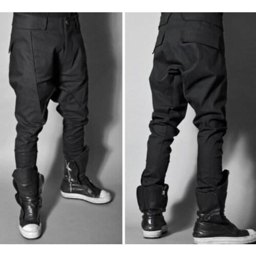 27-44 2018 Mens clothing GD Hair Stylist fashion street Draping casual harem pants plus size costumes