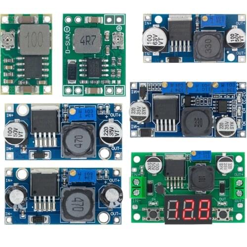 3A Adjustable DC-DC LM2596 LM2596S MINI360 MP1584EN Input 4V-35V Output 1.23V-30V DC-DC Step-down Power Supply Regulator Module