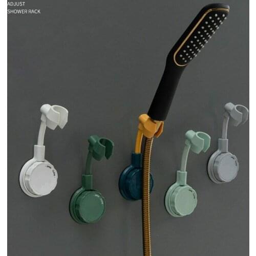 360Degree Punch-Free Universal Adjustable Shower Bracket Bathroom Shower Head Holder Adjusting Bracket Base Mount