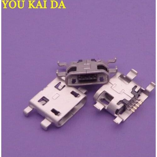 50pcs Micro USB Data Sync Charging Port jack socket 5-pin mini replacement Connector Plug For Alcatel One Touch POP 7 P310A