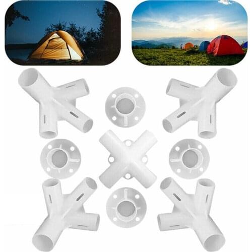 9pcs Feet Corner Center Connector Accessories For Gazebo Awning Tent Plastic Tent Spare Parts For Camping Outdoor Activity