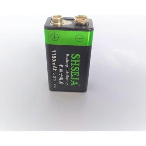 New 9V 6F22 1180mAh Li-Ion lithium Rechargeable battery for Multimeter Microphone Toy Remote Control KTV use